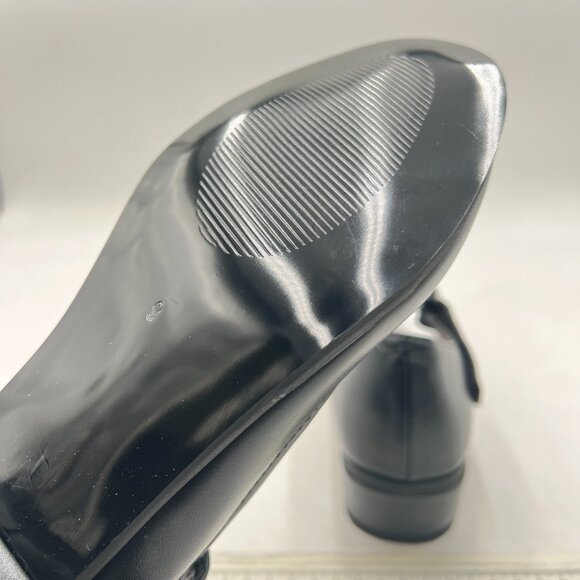 YDN Black Retro Round Toe Low Heel Mary Janes Pump Slip On Shoes with Strappy - Picture 6 of 8